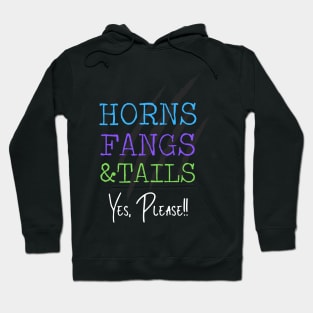 Horns Fangs & Tails Hoodie